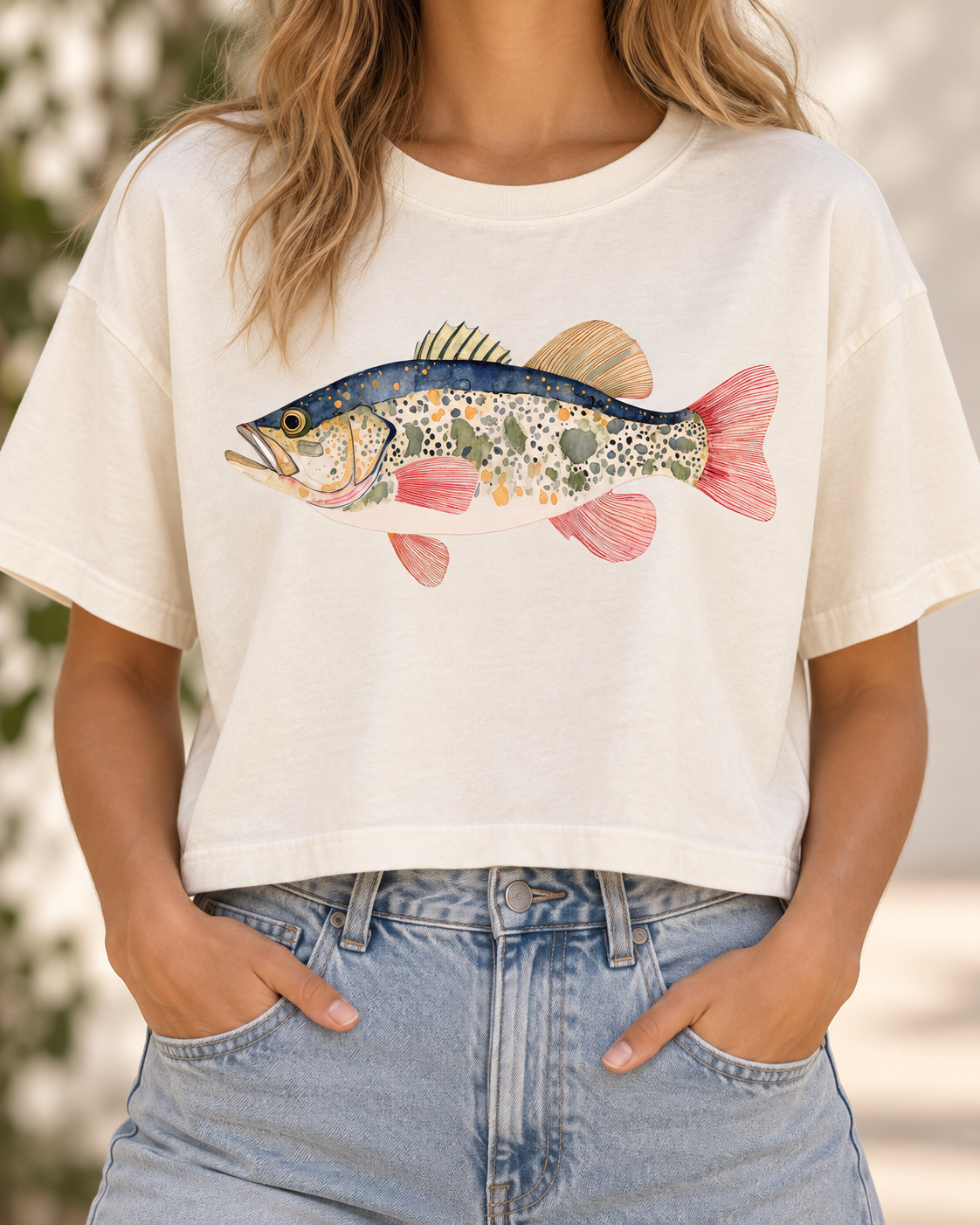 REEL COZY BASS CROP TEE