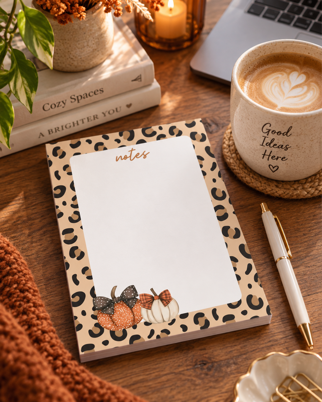 PUMPKIN SPICE AND SCRIBBLES NOTEPAD
