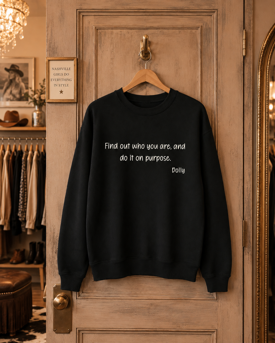 Remembering Dolly Sweatshirt - "Find out who you are, and do it on purpose."